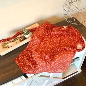 Lucky Brand sheer long sleeve top -#268